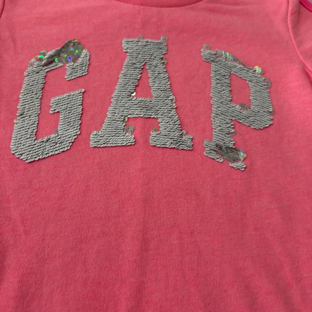 Gap Kids Girls Bundle 5pc Hoodie Sequin Tees Dress Checkered Pants Sz 5 S